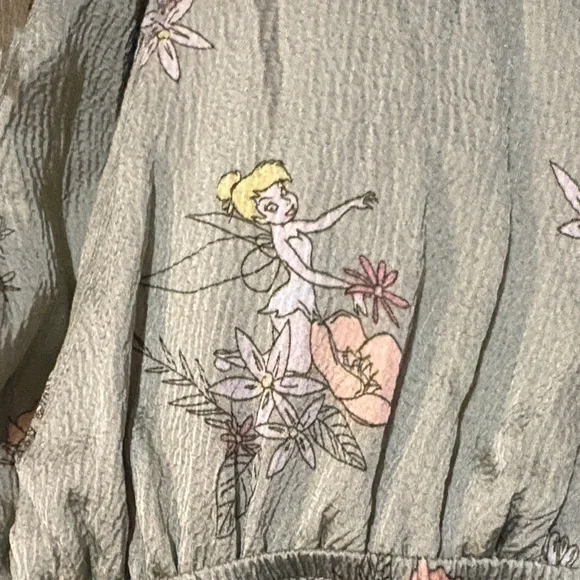 Her Universe Tinkerbell Green Floral Maxi Dress sz 3 and Disney Cardigan sz 1 - Picture 5 of 12